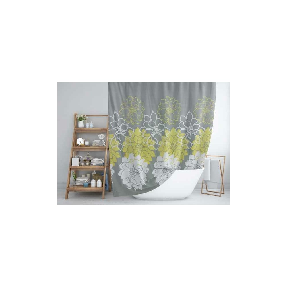 Изображение товара Шторка для ванной комнаты Dasch 180x180 Георгины водоотталкивающая