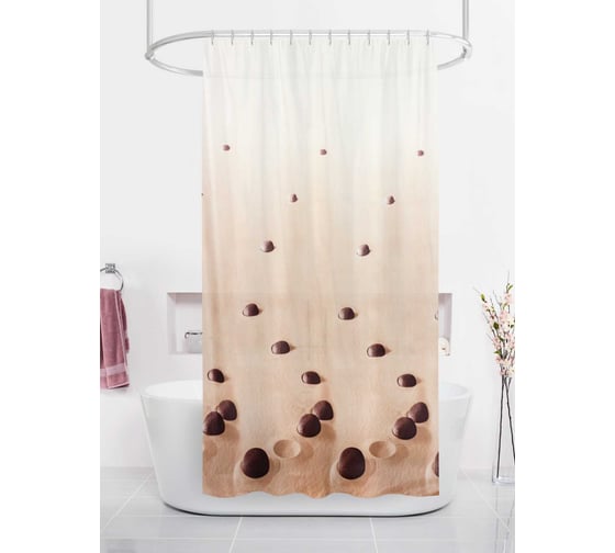 Изображение товара Шторка в ванную комнату Dasch 180x180 Сад камней 5693