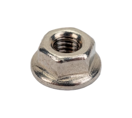 Изображение товара Шестигранная гайка с фланцем с насечками DINFIX ДИН 6923, нерж. А2, M3, 50 шт. 00-00002967