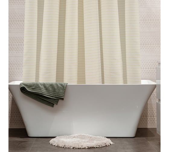 Изображение товара Шторка в ванную комнату Dasch 180x200 Клара Голд 10472