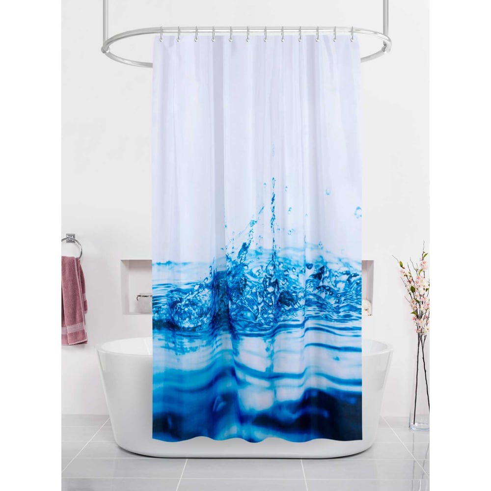 Изображение товара Шторка в ванную комнату Dasch Water Drop 5344 180x200 см капли водоотталкивающая