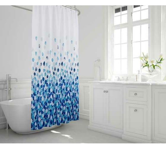 Изображение товара Шторка в ванную комнату Dasch 180x200 Пузырьки 7411