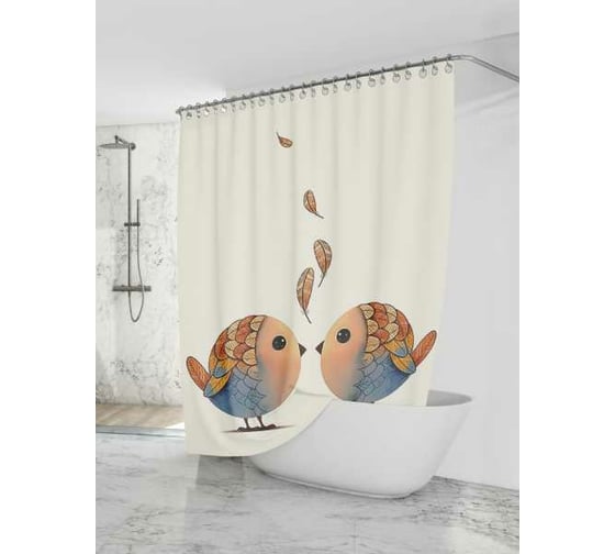 Изображение товара Штора для ванной комнаты Dasch 180x200 La Vita DIGITAL Птички 10769