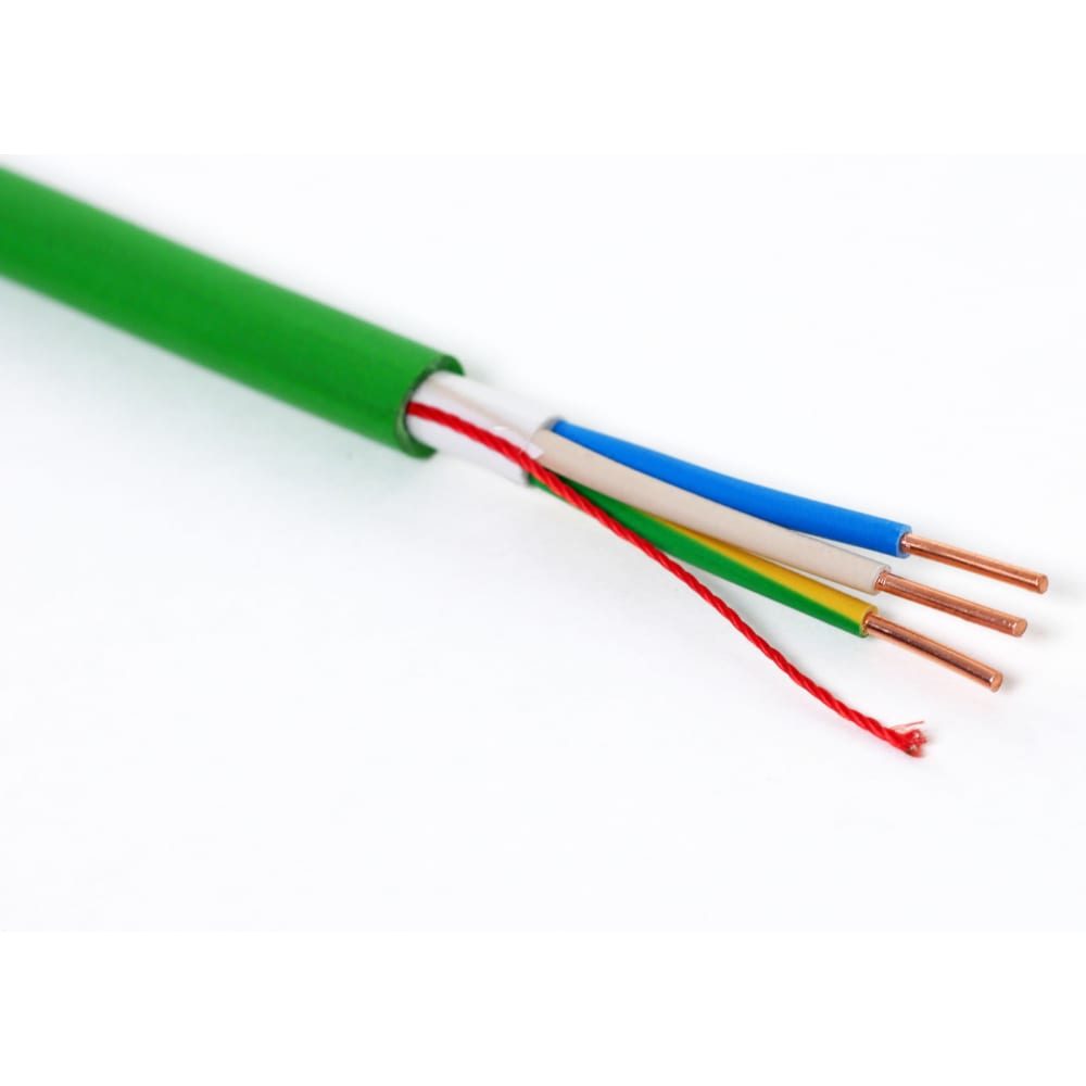 Энергосберегающий кабель EXPERt class, цвет зеленый 35476 ВВГнг(А)-LS 3x1,5 ок(N,PE)-0,66 50 м - фото 1