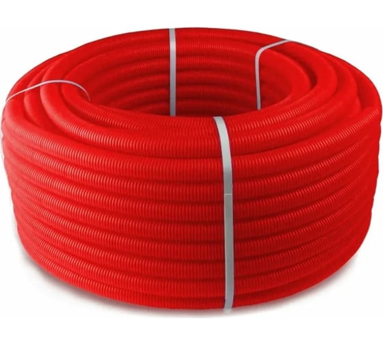 Изображение товара Труба RTP ПНД гофрир. красная d20мм (вн. d18мм 50м) 35399