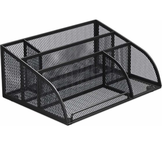 Изображение товара Подставка-органайзер BRAUBERG Germanium 5 секций, 255x180x105 мм, металл, черная 237973