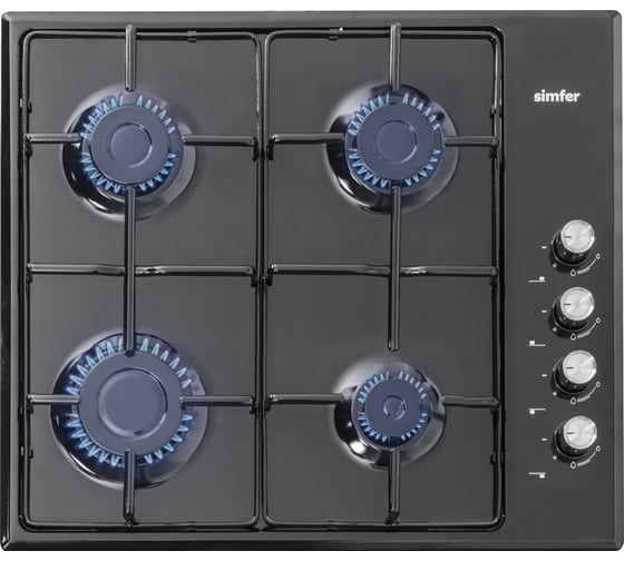 Изображение товара Газовая варочная панель SImfer Comfort с автоподжигом, черный H60Q40B400