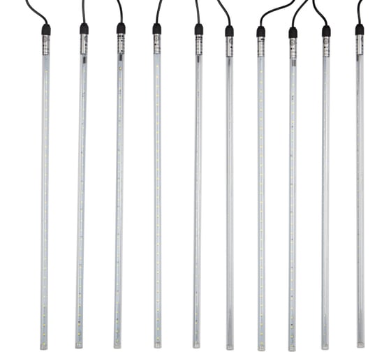 Изображение товара Гирлянда Neon-Night тающие сосульки 24В, комплект 10шт.х50см, шаг 100см, 600led белый 256-426