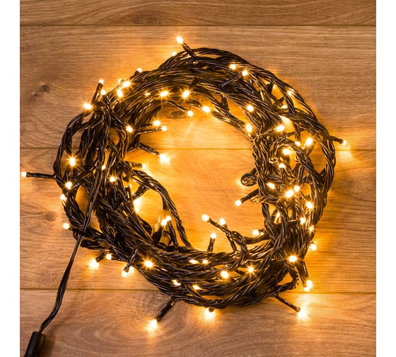 Изображение товара Гирлянда-нить Neon-Night 20м, черный пвх, 200 диодов, цвет теплый белый 303-146