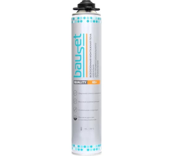 Изображение товара Профессиональная монтажная пена BAUSET 65+ quality всесезонная BAU1016/MP