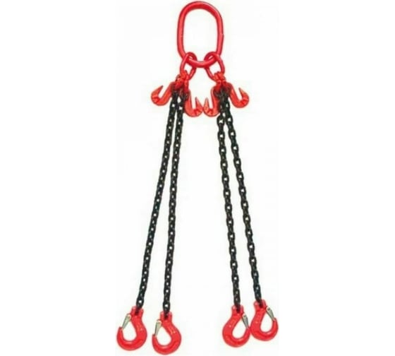 Изображение товара Цепной четырехветвевой строп КанТраст  на увеличенном звене (210x300) 4СЦ 11,2/7000 мм с крюками-укоротителями 4STSUVZ1127000R