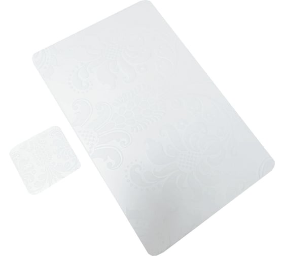 Изображение товара Набор подстановочных салфеток-плейсматов Кошкин Дом Белые цветы 8 шт. (4 шт. 42х28 см, 4 шт. 9х9 см), ПП 50-10-101