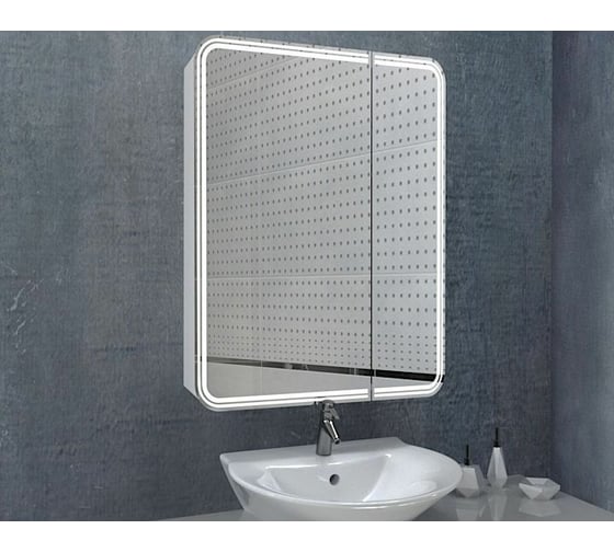 Изображение товара Зеркало-шкаф с подсветкой Art&Max VERONA левый AM-Ver-800-800-2D-L-DS-F