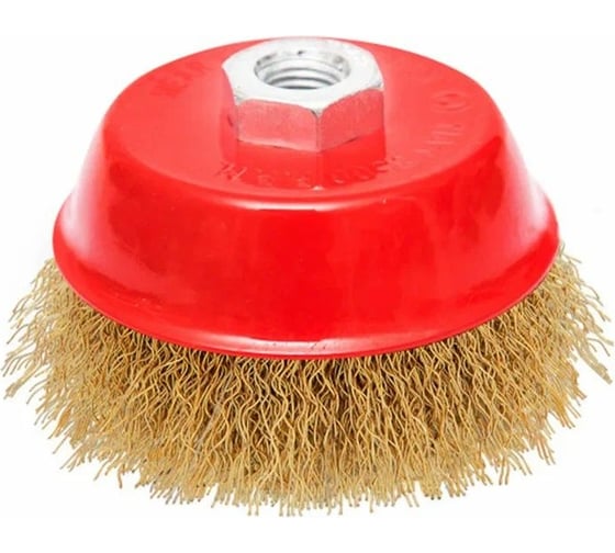Изображение товара Щетка чашка (125 мм, М14, латун. витая проволка) для ушм BEOROL 245847