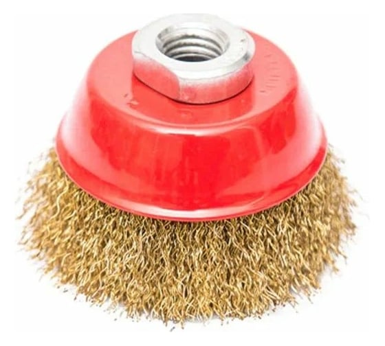 Изображение товара Щетка чашка (65 мм, М14, латун. витая проволка) для ушм BEOROL 245845