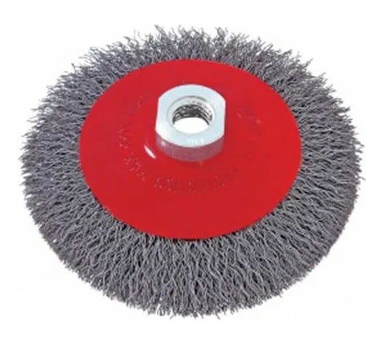 Изображение товара Щетка тарелка (115 мм, М14, витая проволка) для ушм BEOROL 245851