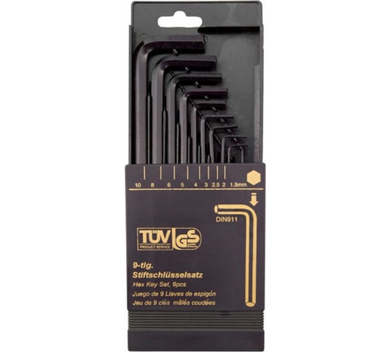 Изображение товара Набор шестигранных удлиненных ключей BEOROL HEX 1,5 - 10 мм, 9 шт. 245238