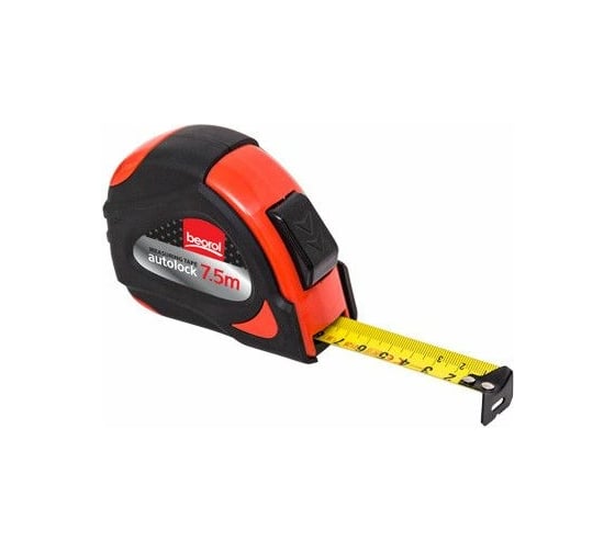 Изображение товара Рулетка BEOROL с автостопом 7,5 м, 25 мм 245870
