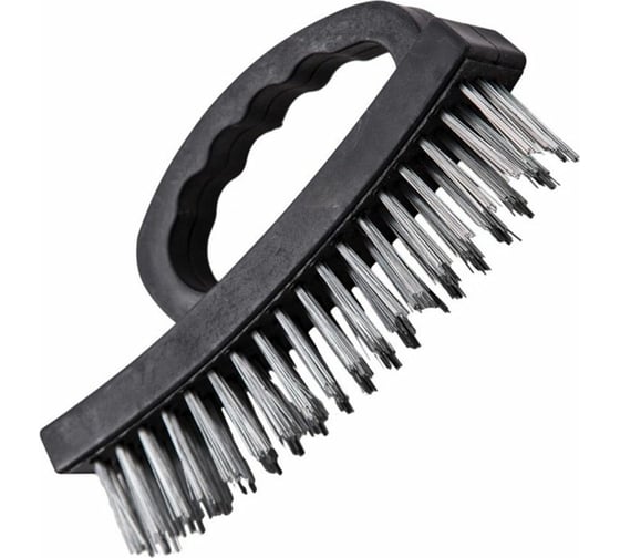 Изображение товара Щетка по металлу BEOROL 4 ряда, пластиковая ручка 245314