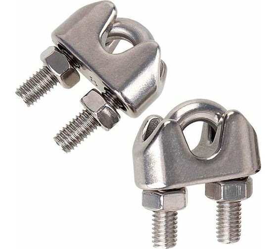 Изображение товара Канатный зажим КРЕП-КОМП нержавейка, DIN 741 A2 М4, 200 шт. зкн4