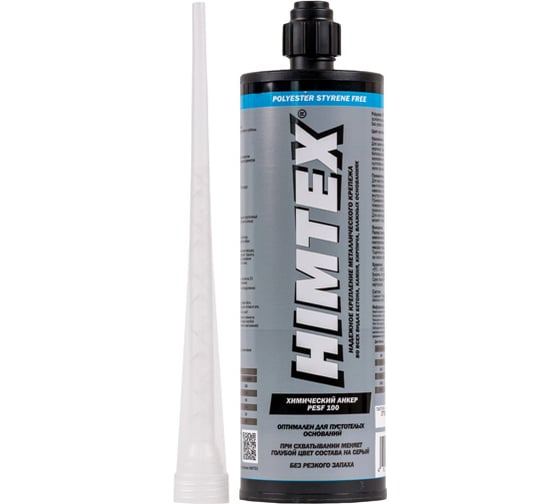 Изображение товара КРЕП-КОМП Химический анкер HIMTEX PESF-100 410 ml полиэстер для пустотелых оснований и бетона+1 насадка (шт.) хап410