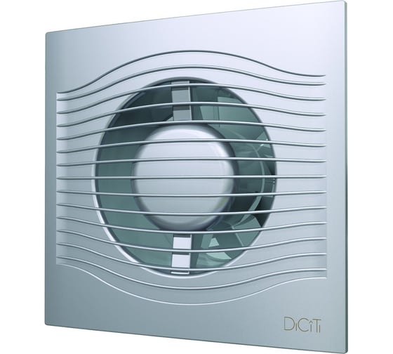Изображение товара Осевой вытяжной вентилятор DICITI SLIM 4C gray metal с обратным клапаном D100, декоративный 87-994