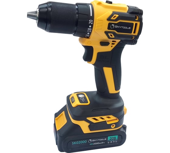 Изображение товара Аккумуляторный шуруповерт Skytools 2.0 ач х 2 SK7005