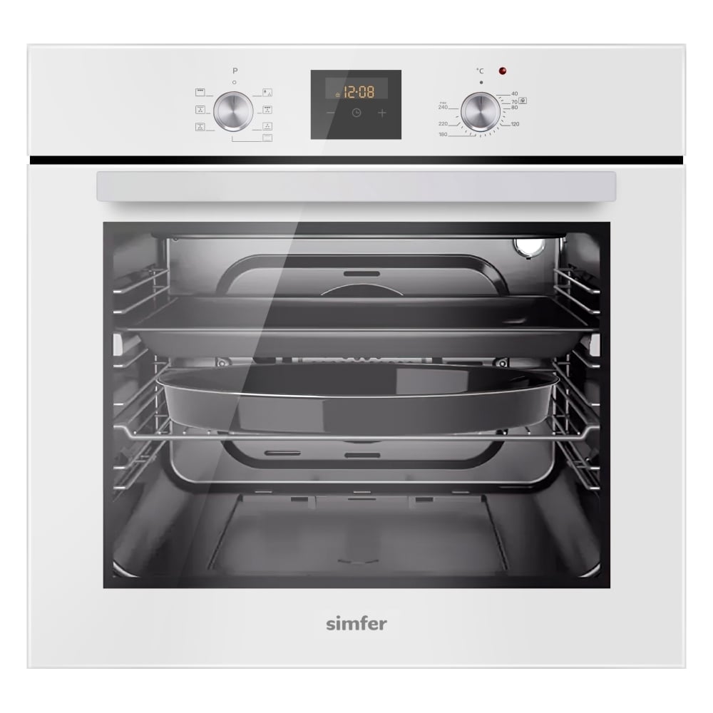 Изображение товара Электрический духовой шкаф SImfer 6 режимов гриль конвекция белый 58л