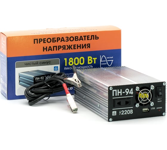 Изображение товара Преобразователь напряжения Вымпел ПН-94 24-22, чистый синус, 1800 Вт 5245