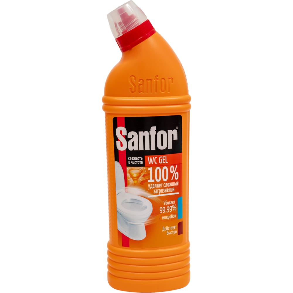 Чистящее средство для унитаза SANFOR средство чистящее для унитаза sanfor wc gel super power 750 мл