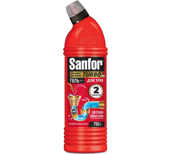 Изображение товара Гель для труб SANFOR TURBO 750 г 21622