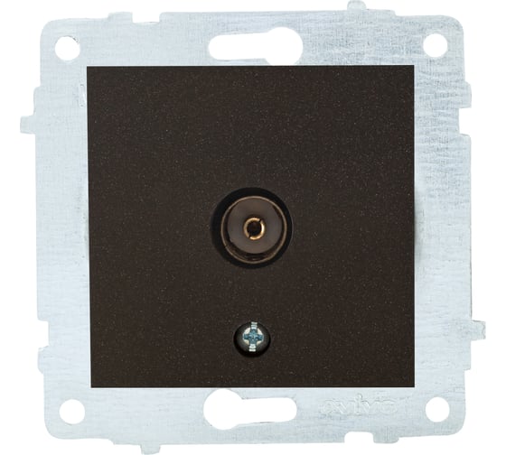 Изображение товара Механизм проходной TV розетки OVIVO черный металлик, 600-000317-224