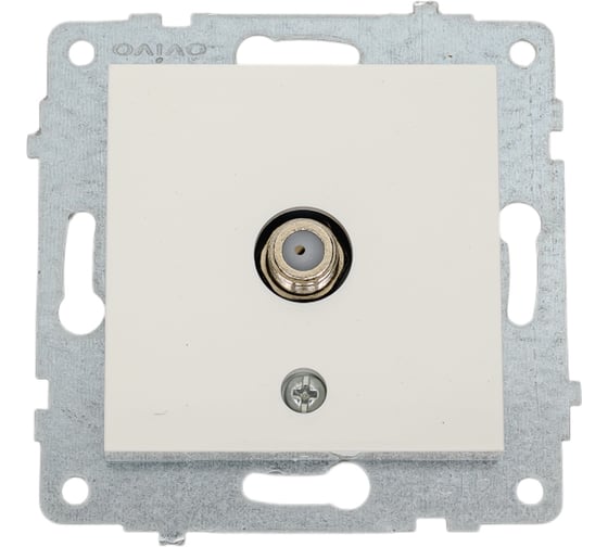 Изображение товара Механизм розетки OVIVO спутник F-коннектор, белый, 600-000301-231