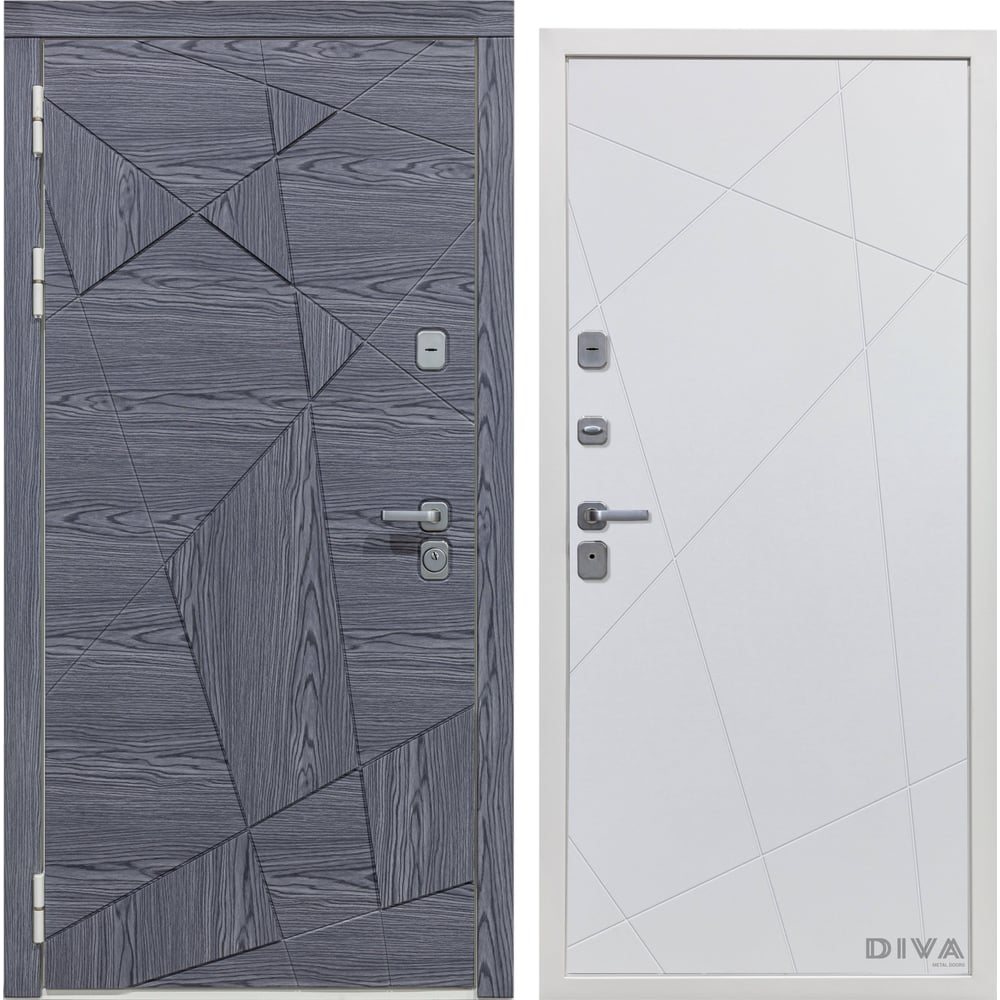Изображение товара Дверь DIVA 97/3 2050x860 мм Левая Графит-Д11 Белый