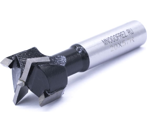 Изображение товара Сверло чашечное четырехзаходное по дереву FT120107R (20х57 мм; хв-к 10 мм; правое вращение) МНОГОФРЕЗ 6596