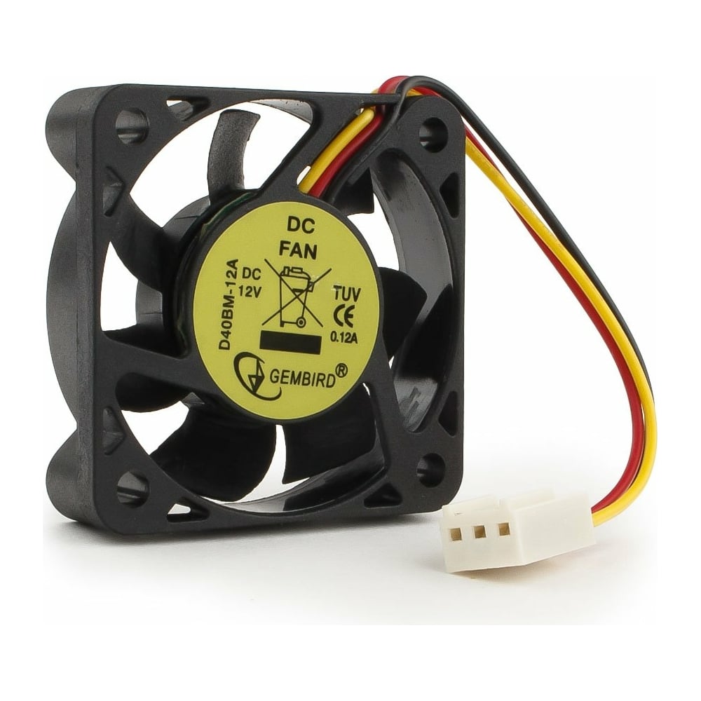 Изображение товара Вентилятор Gembird D40BM-12A 40x40x10 мм с подшипником и разъемом 3-pin