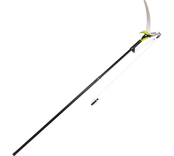 Изображение товара Высоторез-сучкорез с секатором штанговый DELI DL580511 2 шкива, сталь sk5, длина лезвия 290 мм, телескопическая рукоятка 104540