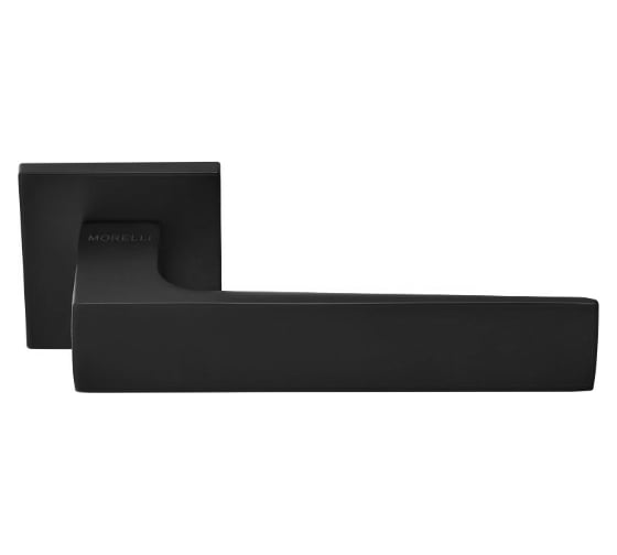 Изображение товара Дверная ручка MORELLI MIRA MH 54 S6 BL на квадратной розетке 6 мм, цвет - черный 9013946