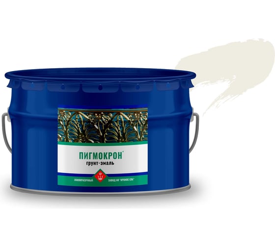 Изображение товара Грунт-эмаль Пигмокрон (белый RAL 9010; ведро 10 кг) 4605578000450