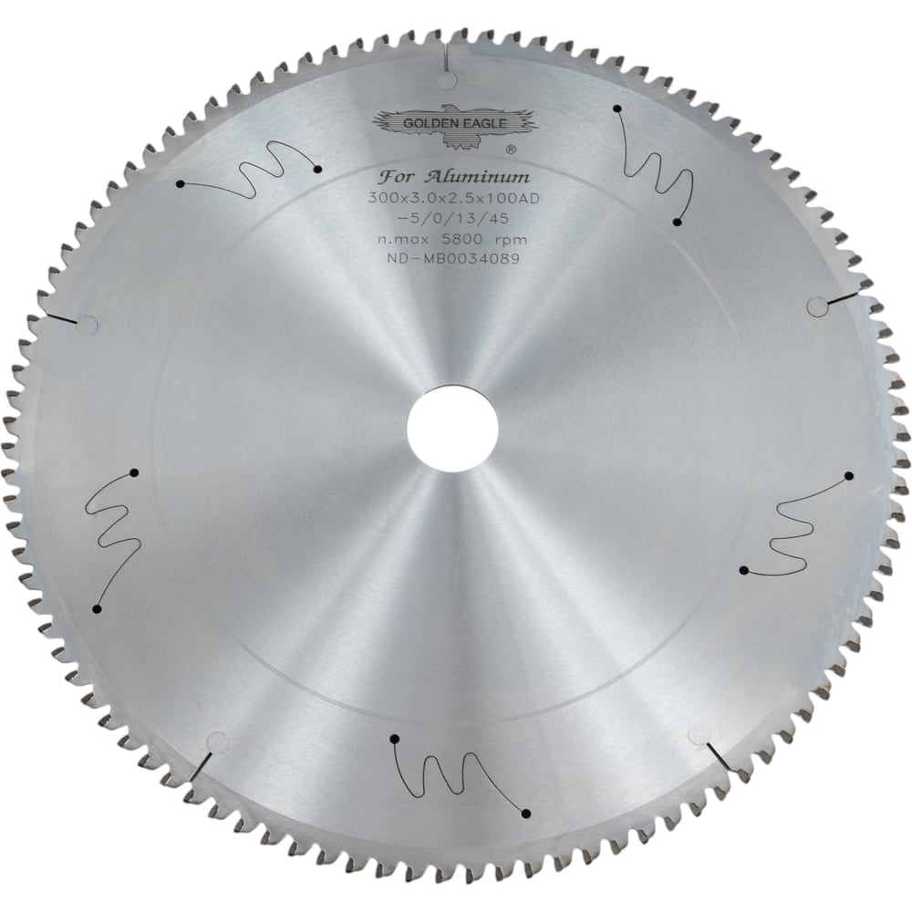 Изображение товара Диск пильный HW торцовочный 300x30x3/2.5 мм, z100, - 5 градусов, по алюминию/пластику Golden Eagle TL26091