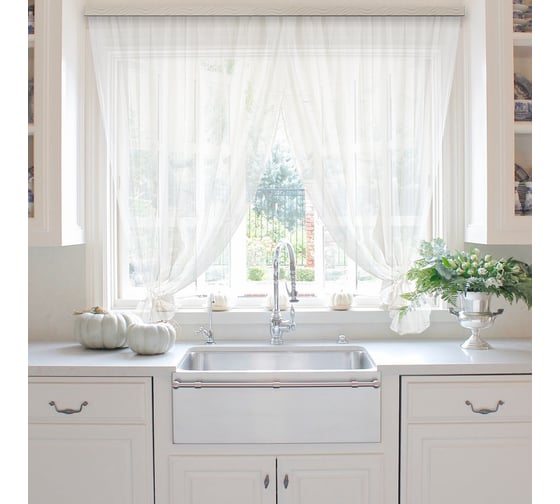 Изображение товара Комплект штор для кухни witerra дуэт, белый, 500x180 70330