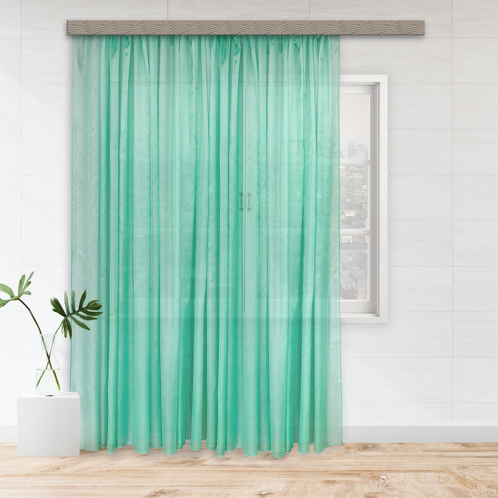 Изображение товара Штора Witerra тюль глянец 300x275 см светло-изумрудный