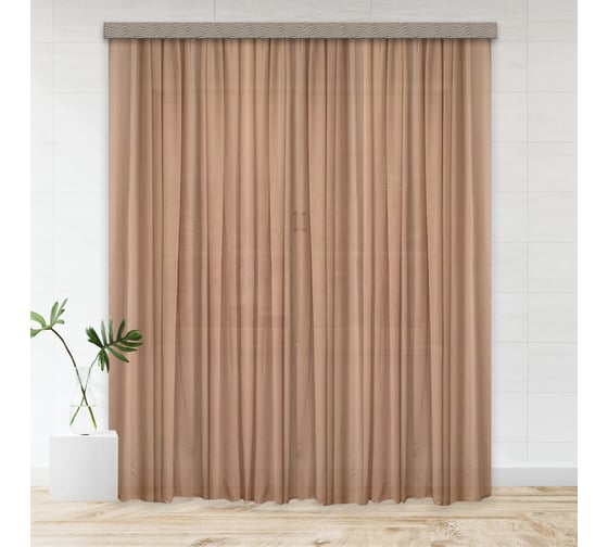 Изображение товара Штора witerra тюль лен 500x275 см какао 100221