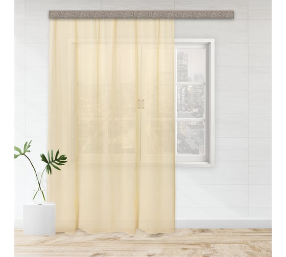 Изображение товара Штора witerra тюль лен 300x275 см желтый 108089