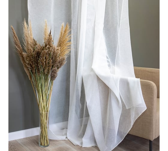 Изображение товара Штора witerra тюль лен 200x275 см белый 46280