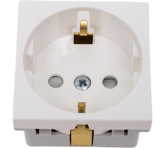 Изображение товара Электрическая розетка SPL 2К+З, с защитными шторками, белый, 10 шт. 200017