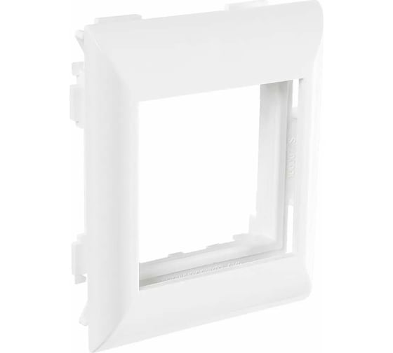 Изображение товара Суппорт с рамкой SPL на 1 пост 45x45 в профиль для кабельных каналов 100x50, 105x50, 10 шт. 100007S