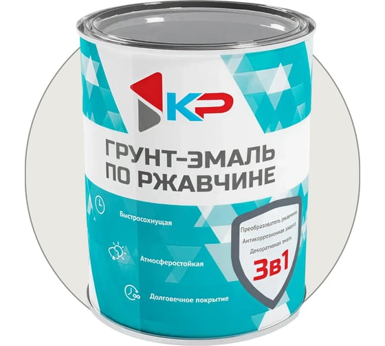 Изображение товара Грунт-эмаль 3в1 КР белая 0,9 кг 4610044291270