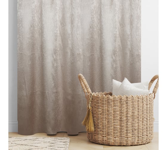 Изображение товара Портьерная штора witerra элегия блэкаут светлое золото 135x260 см 1 шт 30118