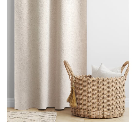 Изображение товара Портьерная штора witerra жаккард грация бежевый 135x260 см 1 шт 106316